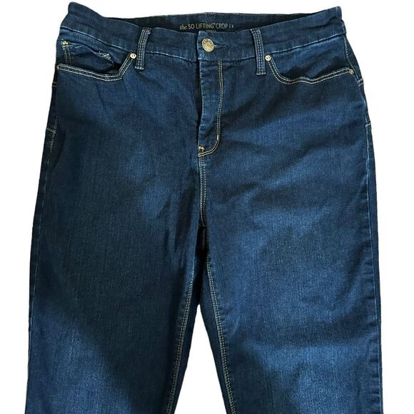 Chico's Dark Denim the So‎ Lifting Crop Jeans  - Size 1 Medium - Picture 3 of 12